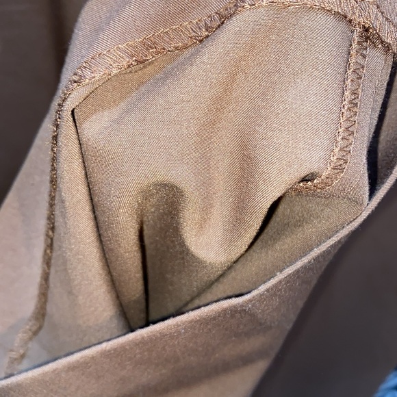 ADOLFO STUDIO WIDE LEG CARAMEL BROWN DRESS SUIT PANTS SZ 12 - Picture 6 of 12